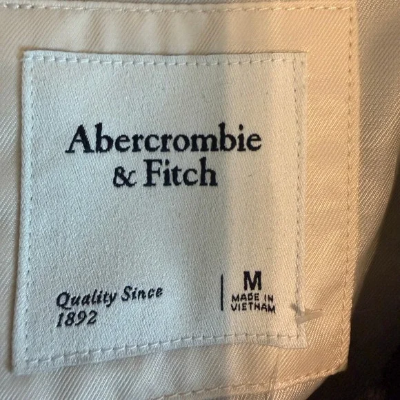 Abercrombie & Fitch Womens Black White Buffalo Check Cropped Plaid Jacket Medium - Picture 4 of 9